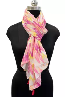 Pleasing Muslin Fabric Multicolor Printed women scarf/Stoles