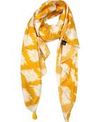 Stunning Muslin Fabric Yellow  Printed women scarf/Stoles