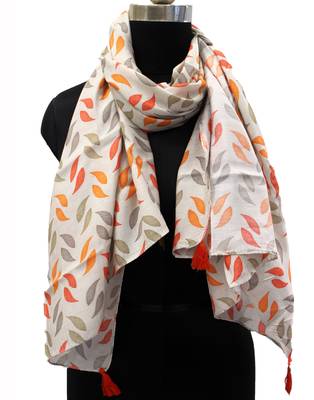 Pretty Muslin Fabric Multicolor Printed women scarf/Stoles 2