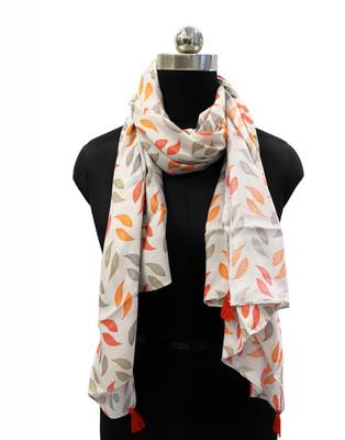 Pretty Muslin Fabric Multicolor Printed women scarf/Stoles 3