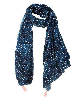 Beautiful Muslin Fabric Rama Blue Printed women scarf/Stoles 1