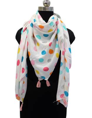 Appealing Muslin Fabric Multicolor Printed women SQUARE scarf/Stoles 1