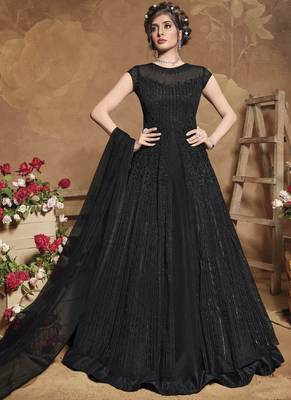 Black Net Anarkali Salwar Kameez 1