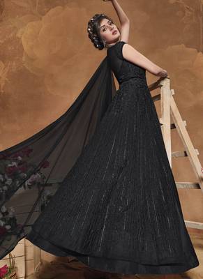 Black Net Anarkali Salwar Kameez 3
