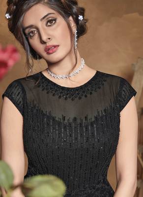 Black Net Anarkali Salwar Kameez 4