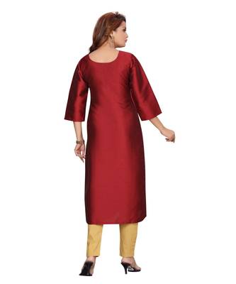 Art Silk Maroon Color Kurti 2