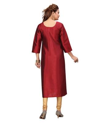 Art Silk Maroon Color Kurti 2