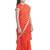 Bhartiya Paridhan Girls Ready To Wear Stitched 6 Yard Orange Saree With Stitched Blouse