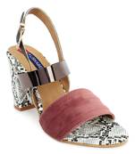 Msc Pink Synthetic Stylish block heels for women