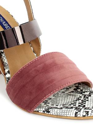 Msc Pink Synthetic Stylish block heels for women 3