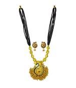 Ayron Gold Plated  Singal Peacock  Pendal Necklace Set