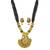Ayron Gold Plated Crystal Ball  Peacock  Pendal Necklace Set