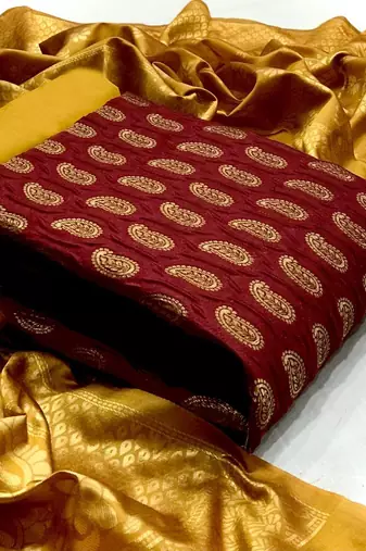 Maroon paisley jacquard salwar