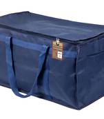 atorakushon   Nylon Travelling Bag Duffle Bags Wardrobe Luggage Organizer Under Bed Storage Bag Large Pack of 1 (Blue )