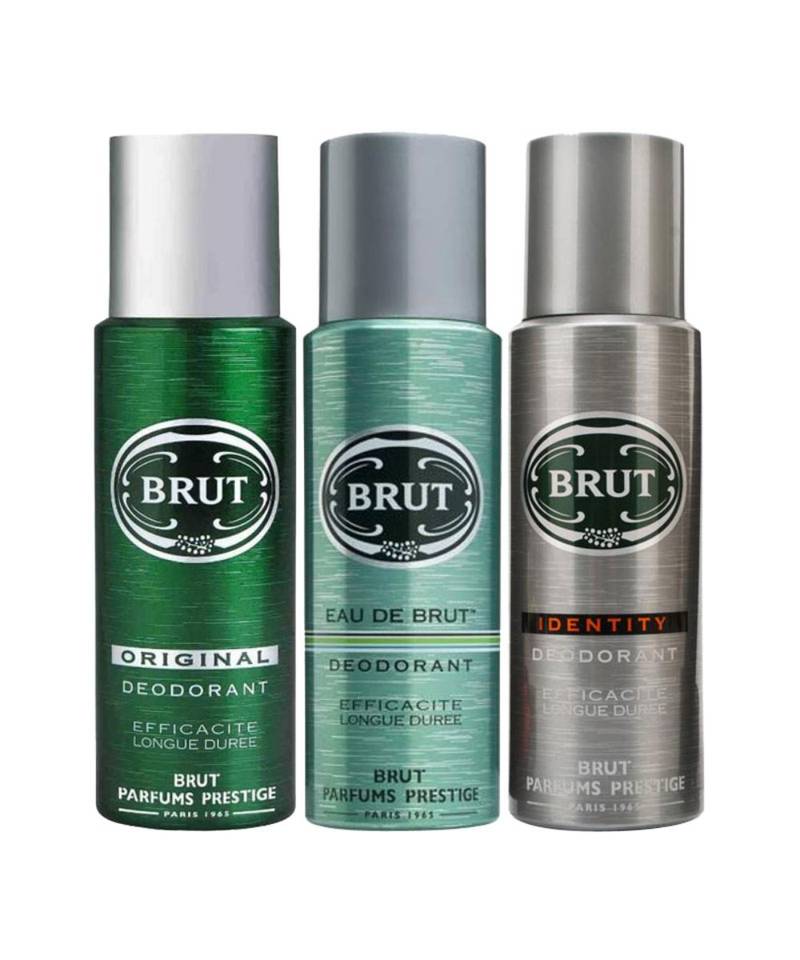 BRUT Pack of 3 Deodrants For Men  (Original, Eau De BRUT, Identity)