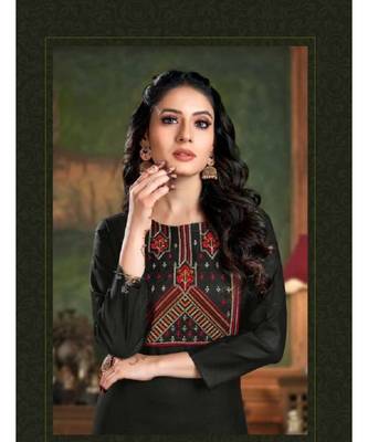 Black Summer Cool cotton EMBROIDERED  kurta 2