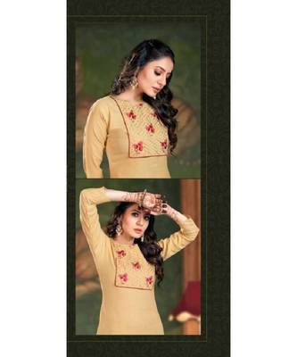 cream Summer Cool cotton EMBROIDERED  kurta 2