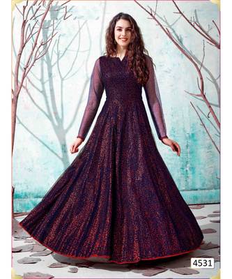 Party wear net gowns 1