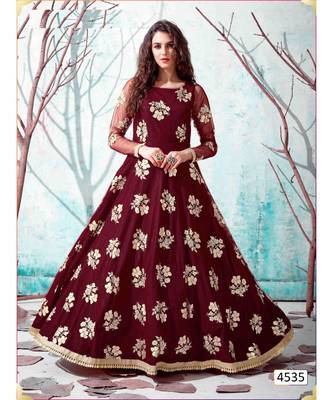 Party wear net gowns 1