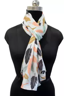 Dazzling Muslin Fabric Multicolor Printed women scarf/Stoles With Tassels