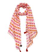 Pretty Muslin Fabric Multicolor Printed women scarf/Stoles With Tassels