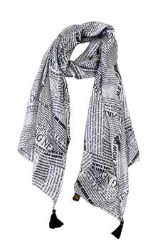 Elegant Muslin Fabric Multicolor Printed women scarf/Stoles With Tassels