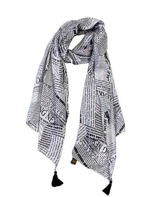 Elegant Muslin Fabric Multicolor Printed women scarf/Stoles With Tassels 1