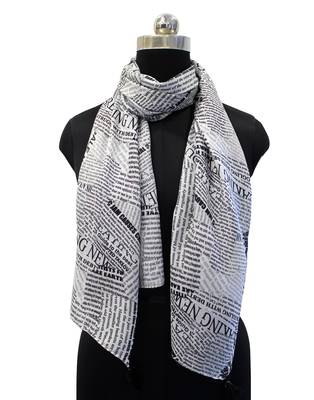 Elegant Muslin Fabric Multicolor Printed women scarf/Stoles With Tassels 2