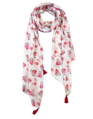 Beautiful Muslin Fabric Multicolor Printed women scarf/Stoles With Tassels 1