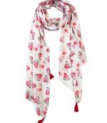 Beautiful Muslin Fabric Multicolor Printed women scarf/Stoles With Tassels