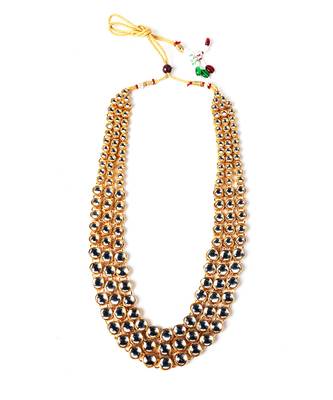 Gold  Alloy Kundan Necklace Set with Earrings for Women 3
