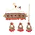 Bridal Kudan Choker Gold Plated Grey Necklace Set for Women
