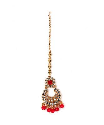 Bridal Kudan Choker Gold Plated Grey Necklace Set for Women 8