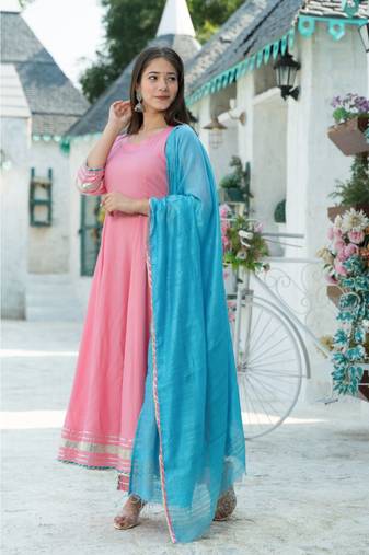 Rose Pink Kurta Dupatta Set