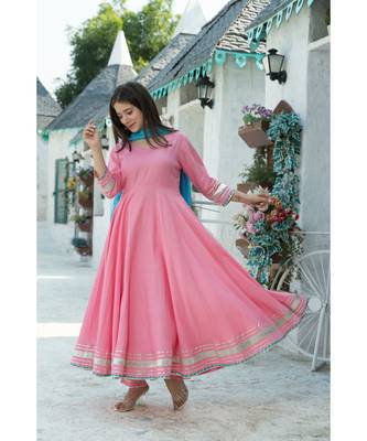 Rose Pink Kurta Dupatta Set 6