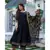 Black Cotton Kurta Set with Chanderi Dupatta