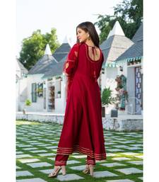 Maroon Kurta Dupatta Set