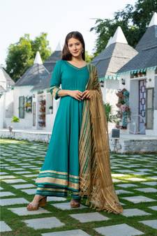 Rama Green Kurta Dupatta Set