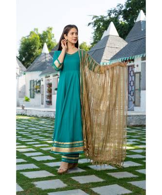 Rama Green Kurta Dupatta Set 2