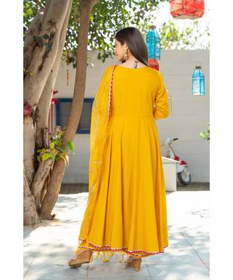 Sunsine Yellow Lurta Dupatta Set 2