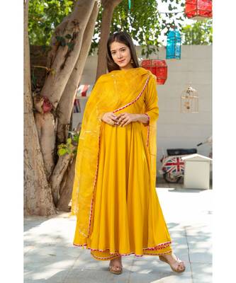 Sunsine Yellow Lurta Dupatta Set 5