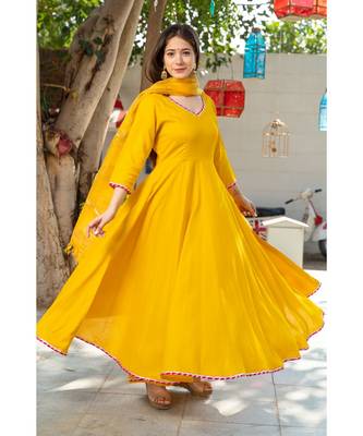 Sunsine Yellow Lurta Dupatta Set 7