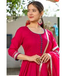 Magenta Kurta Set with Doria Dupatta