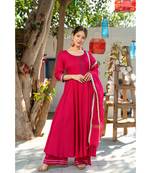 Magenta Kurta Set with Doria Dupatta