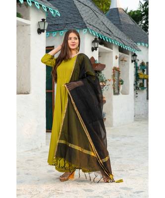 Mehendi Green Kurta Dupatta Set 1