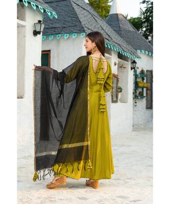 Mehendi Green Kurta Dupatta Set 2