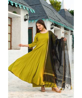 Mehendi Green Kurta Dupatta Set 4