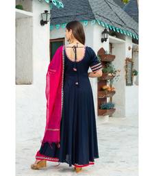 Dark Blue Kurta Dupatta Set