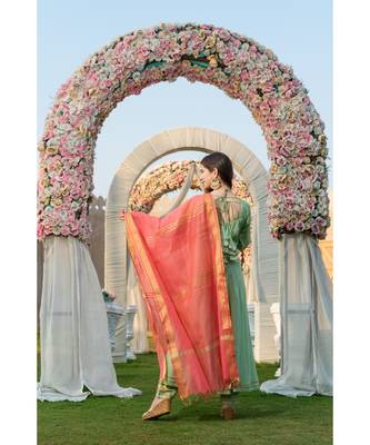 Pista Green Kurta Dupatta Set 2