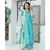 Sky Blue Kurta Set with Hand Paint Organza Dupatta
